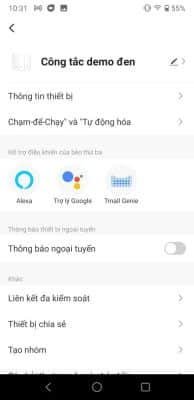 Cài đặt thiết bị Tuya